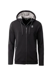 Linea Kapuzenfleecejacke Schwarz/Dunkelgrau