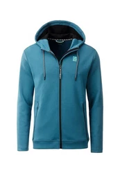 Linea Kapuzenfleecejacke Blau/Türkis