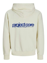 Jack & Jones Sweatshirt Hoodie JCOUNION PRINT SWEAT HOOD NOOS Khaki/Creme/Beige/Gelb/Grau
