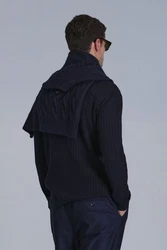 Lufian Strickpullover RIGHT Eleganz und Komfort Dunkelblau/Lila