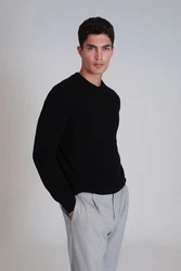 Lufian Strickpullover LIGHT Perfekt für alle Jahreszeiten Schwarz/Grau/Grün