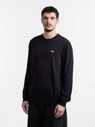 Lacoste Sweatshirt Logo Sweater Schwarz/Beige