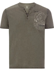 Jan Vanderstorm T-Shirt GODBERT Dunkelgrün/Khaki