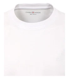 CASAMODA Rundhalsshirt Kurzarmshirt Doppelpack T-Shirt O-Neck Weiß/Creme