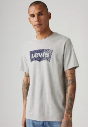 LEVI'S T-Shirt Graphic Set-In Neck Grau/Rot/Silber/Braun