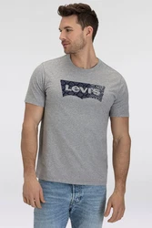 LEVI'S T-Shirt Graphic Set-In Neck Grau/Rot/Silber/Braun