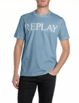 Replay T-Shirt mit Logo-Frontprint Blau/Grau/Hellblau Replay T-Shirt mit Logo-Frontprint Blau/Grau/Hellblau