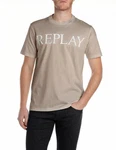 Replay T-Shirt mit Logo-Frontprint Khaki/Braun/Blau/Dunkelgrün/Grau Replay T-Shirt mit Logo-Frontprint Khaki/Braun/Blau/Dunkelgrün/Grau