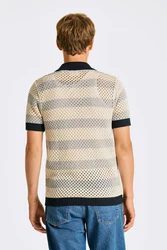 LINDBERGH Cardigan Strickpullover Hellblau/Beige
