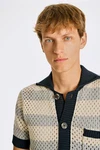 LINDBERGH Cardigan Strickpullover Hellblau/Beige