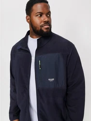 Jack & Jones Fleecejacke JJTHEO Dunkelblau/Hellblau