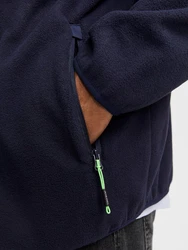 Jack & Jones Fleecejacke JJTHEO Dunkelblau/Hellblau