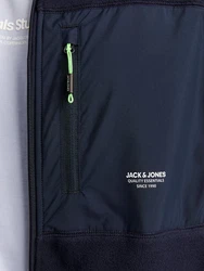 Jack & Jones Fleecejacke JJTHEO Dunkelblau/Hellblau