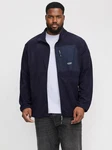 Jack & Jones Fleecejacke JJTHEO Dunkelblau/Hellblau