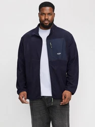 Jack & Jones Fleecejacke JJTHEO Dunkelblau/Hellblau