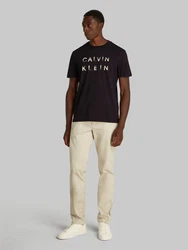 Calvin Klein T-Shirt CP-ENLARGED LOGO T-SHIRT hellgrau/schwarz