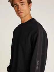 Calvin Klein Jeans Sweatshirt LOGO TAPE CREW NECK Schwarz/Hellblau/Dunkelblau