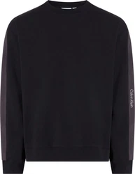 Calvin Klein Jeans Sweatshirt LOGO TAPE CREW NECK Schwarz/Hellblau/Dunkelblau