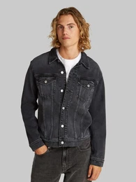 Jeansjacke SLIM DENIM JACKET in schwarzer Waschung