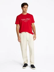 Tommy Hilfiger T-Shirt HILFIGER CENTER STACK TEE Rot/Dunkelrot