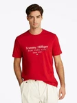 Tommy Hilfiger T-Shirt HILFIGER CENTER STACK TEE Rot/Dunkelrot