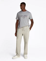 Tommy Hilfiger T-Shirt HILFIGER CENTER STACK TEE Grau
