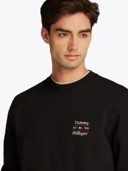 Tommy Hilfiger Sweatshirt HILFIGER STACK Schwarz/Dunkelrot