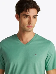 Tommy Hilfiger V-Shirt ESSENTIAL V-NECK TEE Grün/Türkis