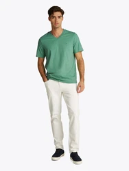 Tommy Hilfiger V-Shirt ESSENTIAL V-NECK TEE Grün/Türkis