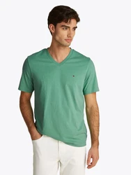Tommy Hilfiger V-Shirt ESSENTIAL V-NECK TEE Grün/Türkis