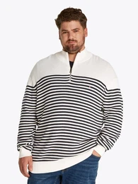 Tommy Hilfiger Big & Tall Troyer BT-RACKING STRUCTURE ZIP MOCK-B Groe Gren, mit feiner Struktur