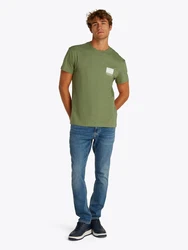 Tommy Jeans T-Shirt TJM REG DNA GRAPHIC TEE EXT Dunkelgrün/Grün/Khaki