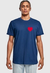 MisterTee T-Shirt Heart Round Neck Dunkelblau