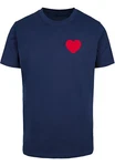 MisterTee T-Shirt Heart Round Neck Dunkelblau
