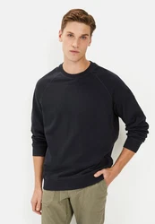camel active Sweatshirt Regular Fit Schwarz/Dunkelblau/Dunkelgrau/Hellblau