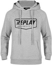Replay Sweatshirt Logo Hoodie Grau/Blau