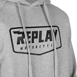 Replay Sweatshirt Logo Hoodie Grau/Blau