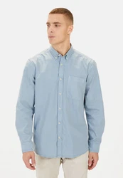 camel active Langarmhemd Button-Down Hellblau/Blau