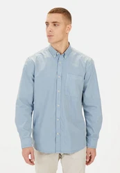 camel active Langarmhemd Button-Down Hellblau/Blau