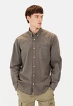 camel active Langarmhemd Button-Down Khaki/Dunkelgrün