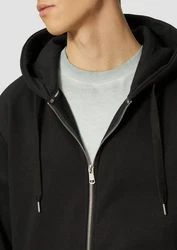QS Outdoorjacke Basic-Sweatjacke Schwarz/Dunkelgrau