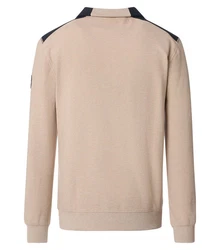 CASAMODA Sweatshirt Troyer 444303400 Beige/Khaki/Braun