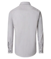 CASAMODA Langarmhemd Freizeithemd Grau/Creme/Dunkelblau