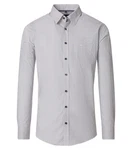 CASAMODA Langarmhemd Freizeithemd Grau/Creme/Dunkelblau