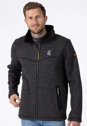 Fleecejacke JAMES CS Strickfleecejacke, Mid-Layer, Funktionsfleece auch in Groen Gren. mit Stehkragen