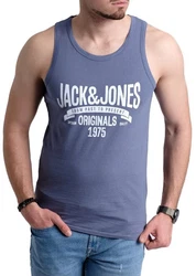 Jack & Jones Tanktop mit Print (2er-Pack) Hellblau/Blau/Dunkelblau