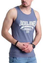Jack & Jones Tanktop mit Print (2er-Pack) Hellblau/Blau/Dunkelblau