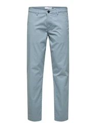 SELECTED HOMME Chinohose SLHNew Miles Hellblau/Blau/Grau