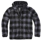 Brandit Fleecejacke Worker Jacket Schwarz/Dunkelgrau/Hellblau