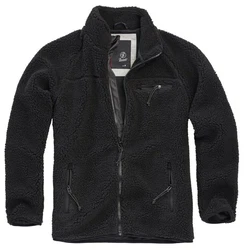 Brandit Herren Teddyfleece Jacket Schwarz/Dunkelgrau